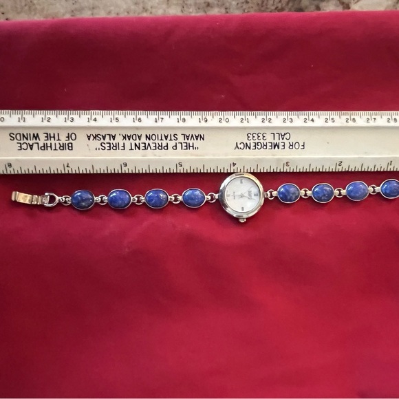 Elegant Blue Lapis Sterling Silver bracelet Watch main image 9